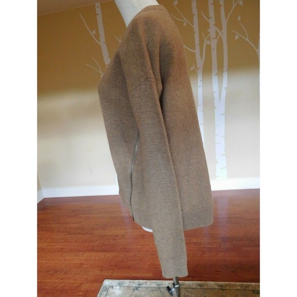 Darling J.CREW "Side Zip Sweater" Camel Color Long Sleeve Pullover XXS NICE! - Picture 4 of 7